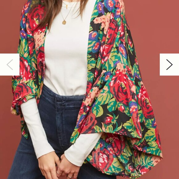 Bel Kazan Other - Anthropologie Bel Kazan Painterly Floral Kimono OS